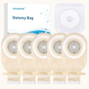 Joruleand One Piece Ostomy Bags Kit (20 PCS)-with 10 Barrier Rings, Leak-Proof Drainable Pouch for Colostomy Bags, Ileostomy Stoma Care|Bolsas de Colostomia...